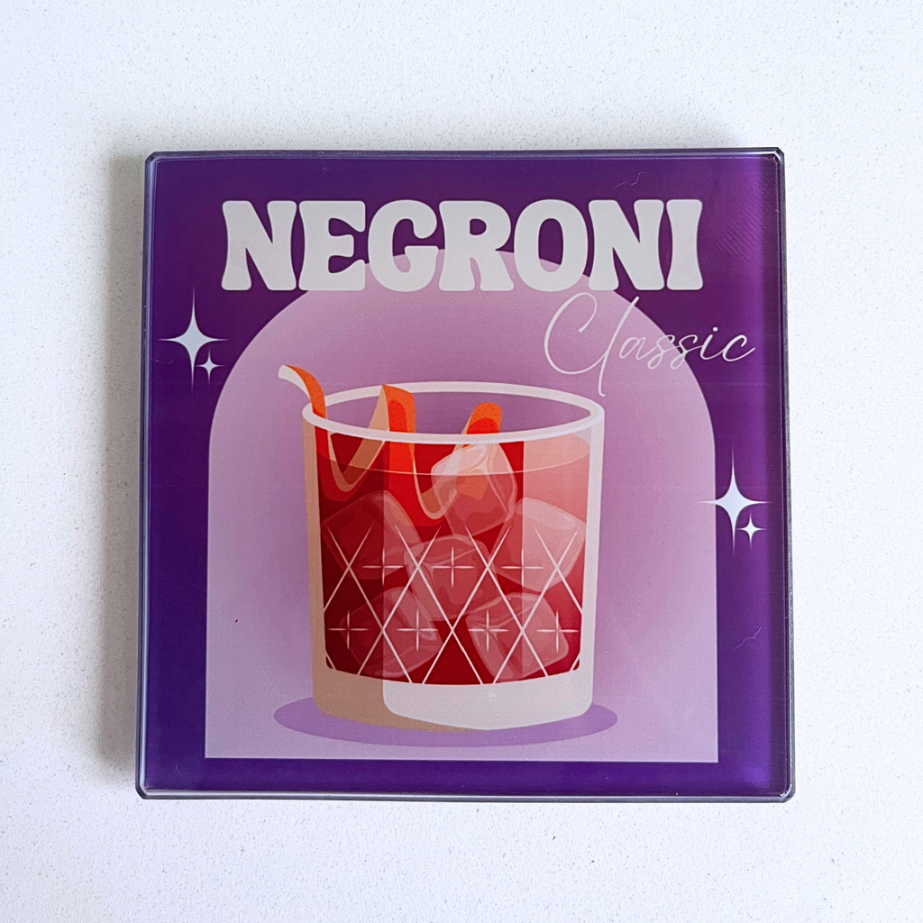 Classic Cocktail Collection Glass Coasters (Set of 8)