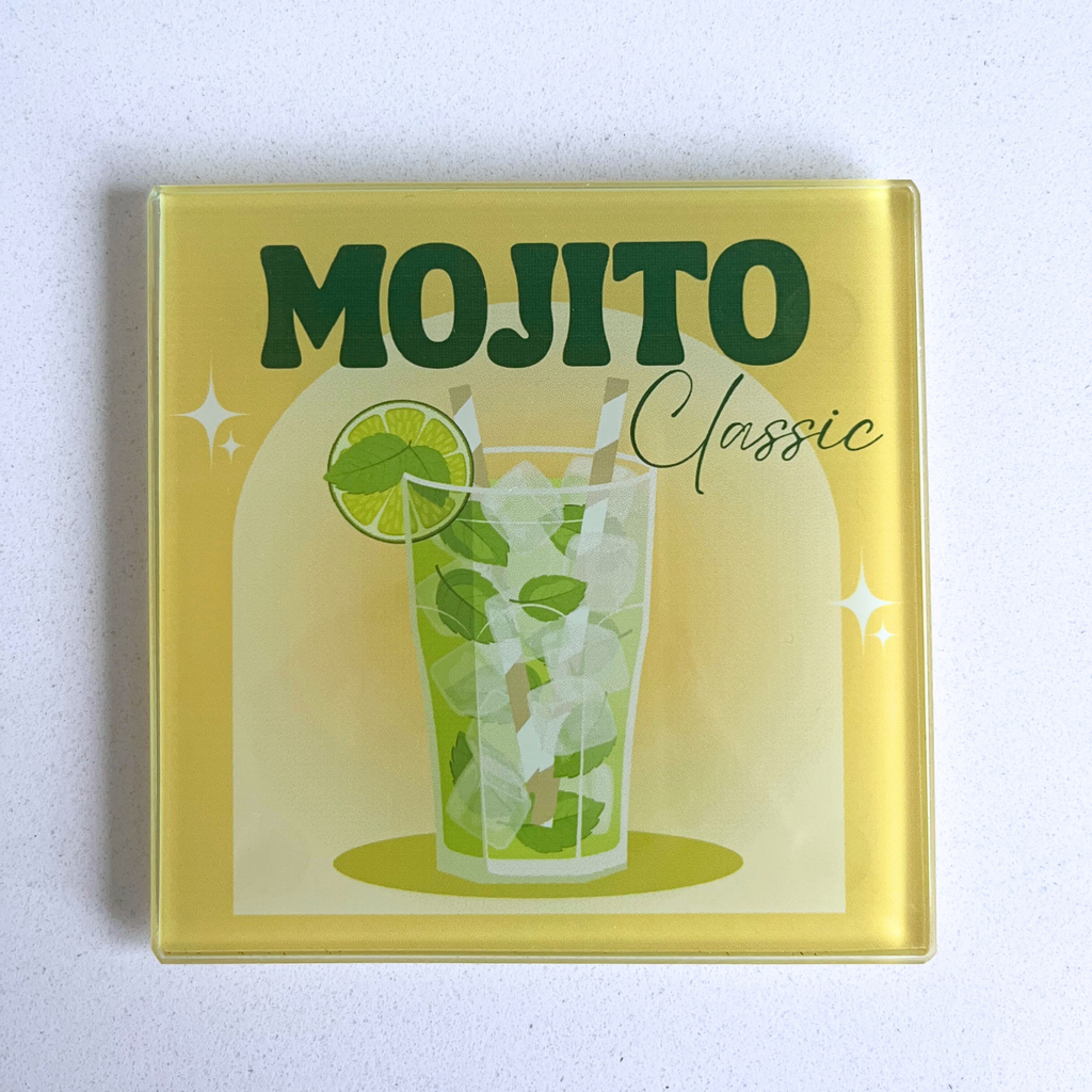 Classic Cocktail Collection Glass Coasters (Set of 8)