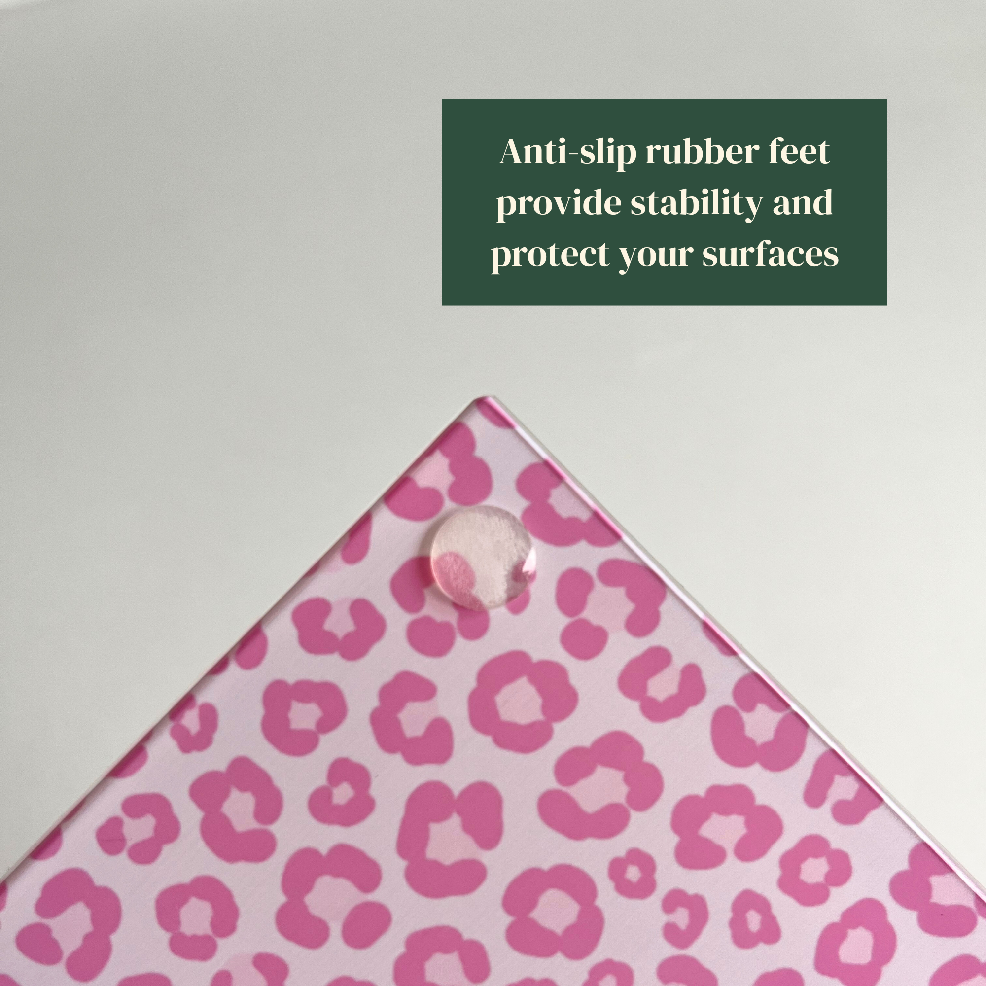 Blush Hour – Pastel Leopard Glass Coasters (Set of 4)