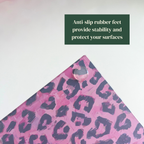 After Hours – Neon Leopard Glass Coasters (Set of 4)