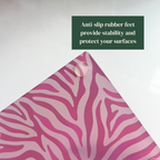 Blush Hour – Pastel Zebra Glass Coasters (Set of 4)