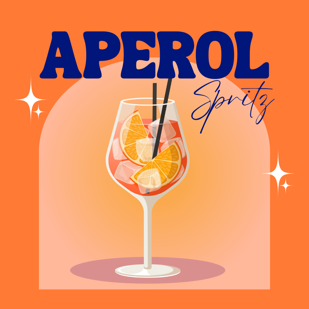 Aperol Spritz Classic Cocktail Glass Coaster