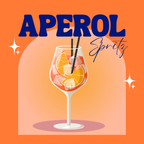 Aperol Spritz Classic Cocktail Glass Coaster