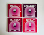 The Bold Reds Collection - Wine Glass Coasters (Set of 4)
