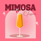 Mimosa Classic Cocktail Glass Coaster