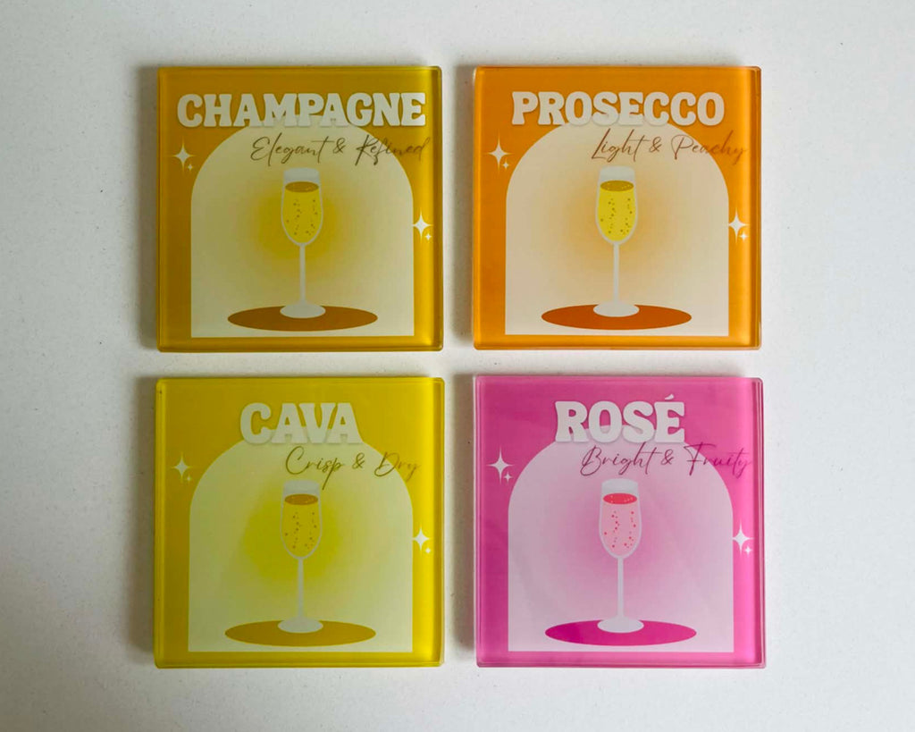 The Sparkling Collection - Wine Glass Coasters (Set of 4)