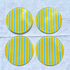 Amalfi Coast – Summer Stripes Glass Coasters (Set of 4)