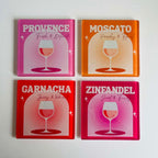 The Rosé All Day Collection - Wine Glass Coasters (Set of 4)