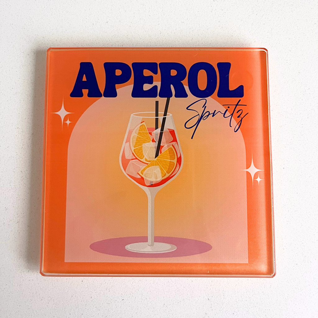Aperol Spritz Classic Cocktail Glass Coaster