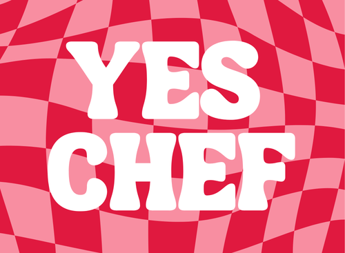 'Yes Chef' – Cheeky Slogan Glass Chopping Board
