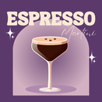 Espresso Martini Classic Cocktail Glass Coaster