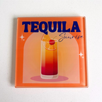 Tequila Sunrise Classic Cocktail Glass Coaster