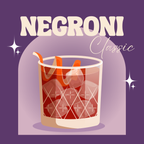 Negroni Classic Cocktail Glass Coaster