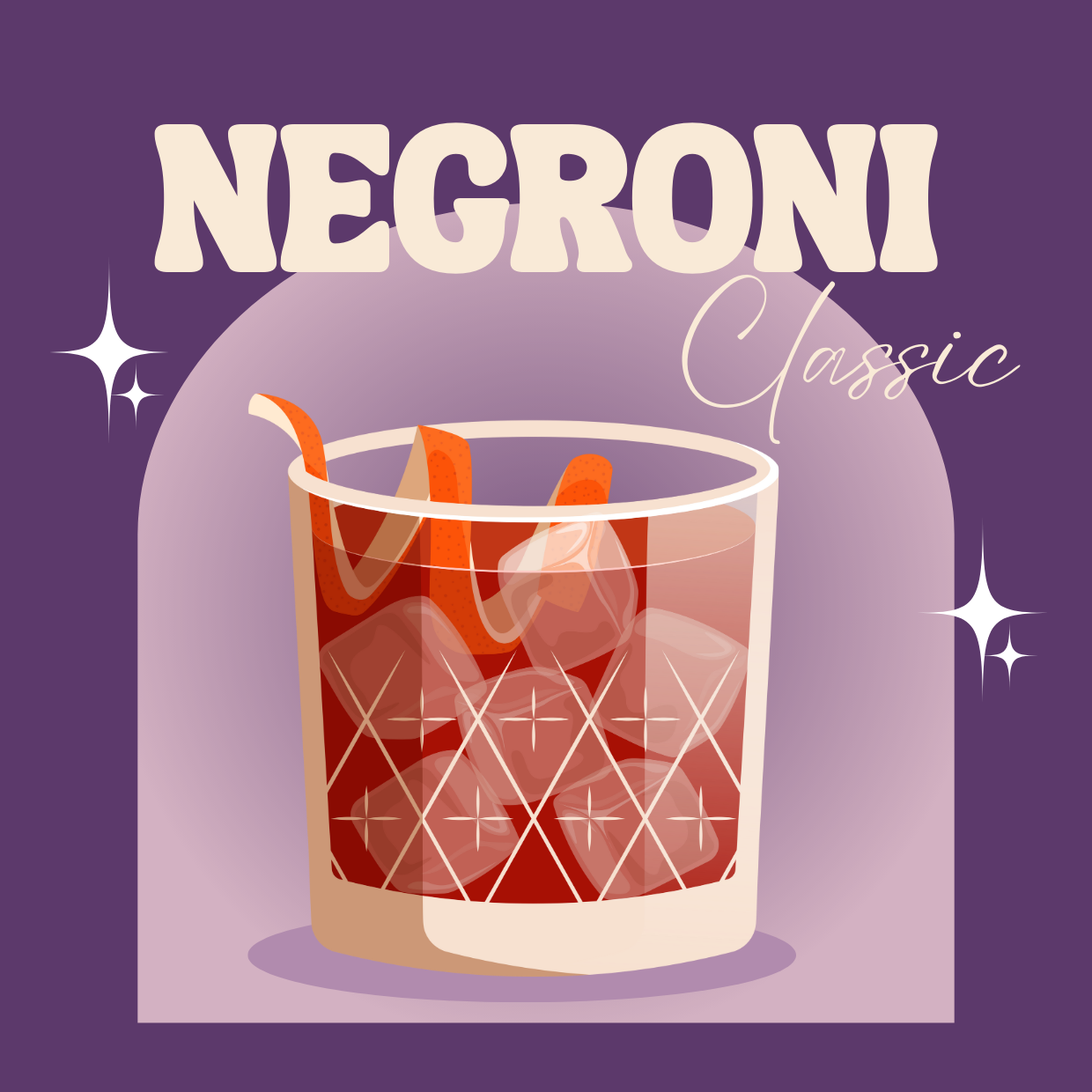 Negroni Classic Cocktail Glass Coaster