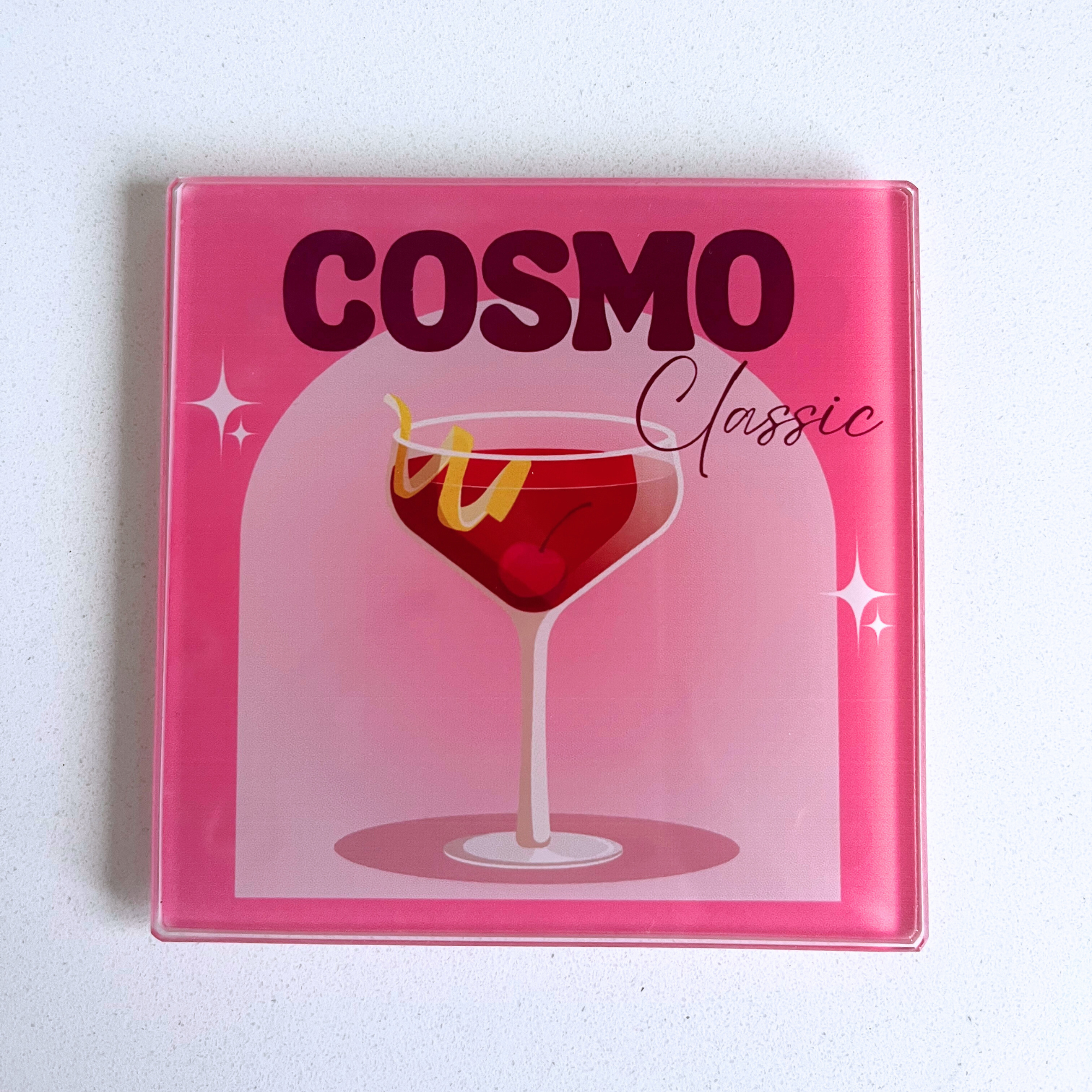 Classic Cocktail Collection Glass Coasters (Set of 8)