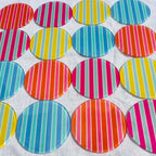 Summer Stripes Glass Coasters - Mixed (Set of 4)