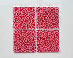 Blush Hour – Pastel Leopard Glass Coasters (Set of 4)
