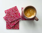 Blush Hour – Pastel Zebra Glass Coasters (Set of 4)