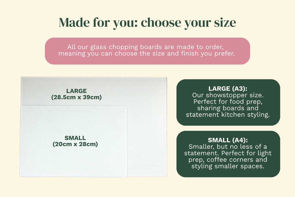 Kiss & Tell – Pink Lips Glass Chopping Board