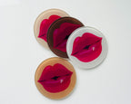 Diva Lips Quartet – Glass Coasters (Set of 4)