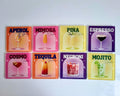 Classic Cocktail Collection Glass Coasters (Set of 8)