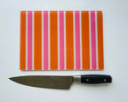 Ibiza Sunset – Summer Stripes Glass Chopping Board