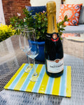 Amalfi Coast – Summer Stripes Glass Chopping Board