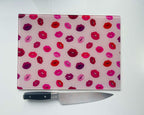Kiss & Tell – Pink Lips Glass Chopping Board