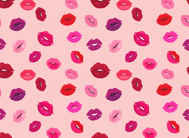 Kiss & Tell – Pink Lips Glass Chopping Board