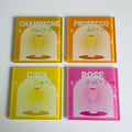 The Sparkling Collection - Wine Glass Coasters (Set of 4)