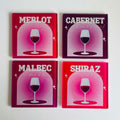 The Bold Reds Collection - Wine Glass Coasters (Set of 4)