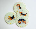 'Bailey the Beagle' Glass Coasters (Set of 4)